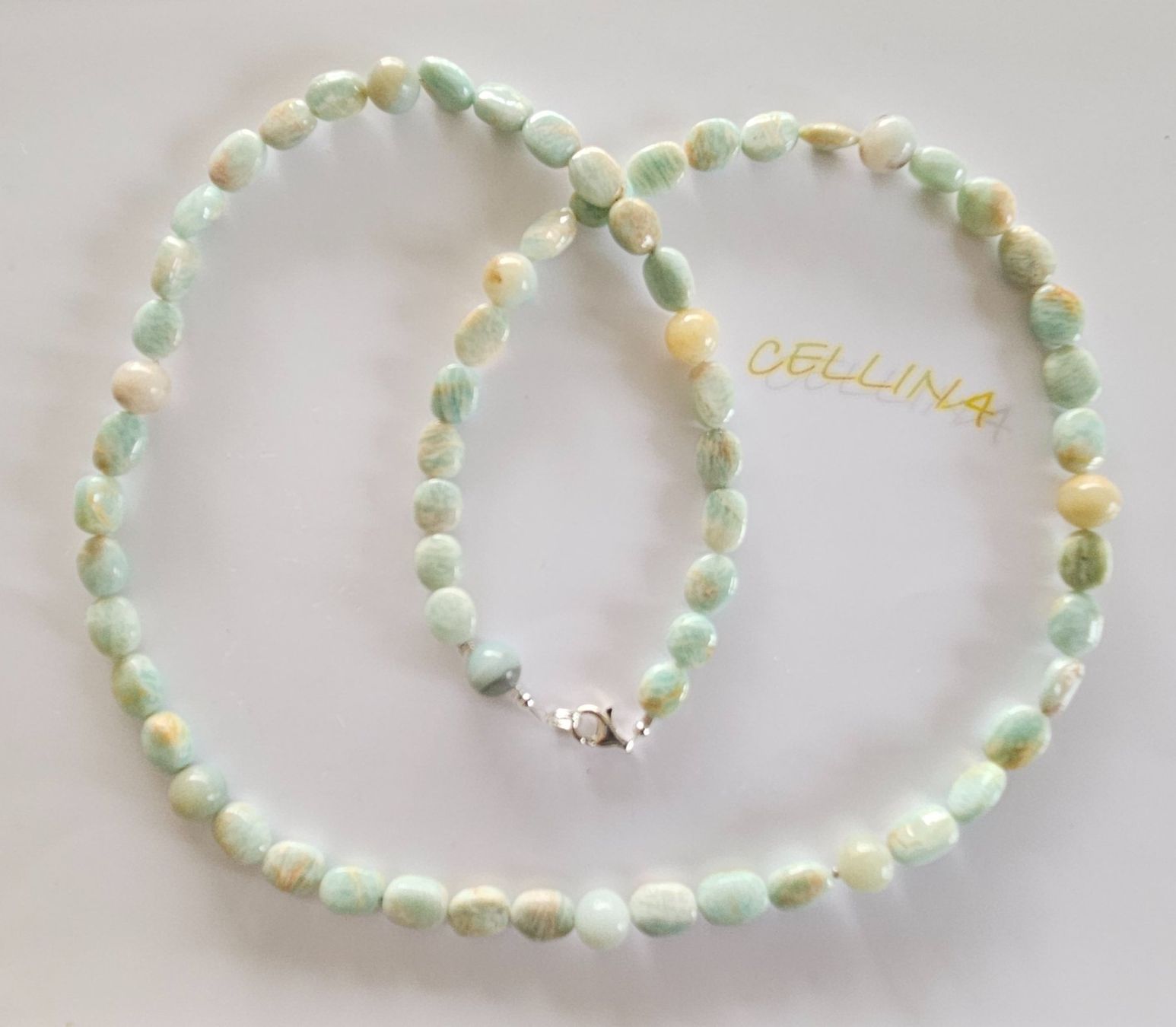Catenine: lange Amazonit Halskette 38 – Nuovo e nell'imballaggio originale da Luzern venduto da Cellina1 1