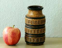Vase en céramique, décor Toundra, Scheurich 268 15, 1960s