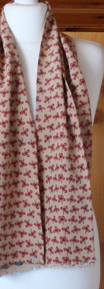 Foulards, Tücher & Schals: Schal Tuch beige - bunt zweiseitig – Gebraucht aus Flüelen von Diversicum-Textil 5
