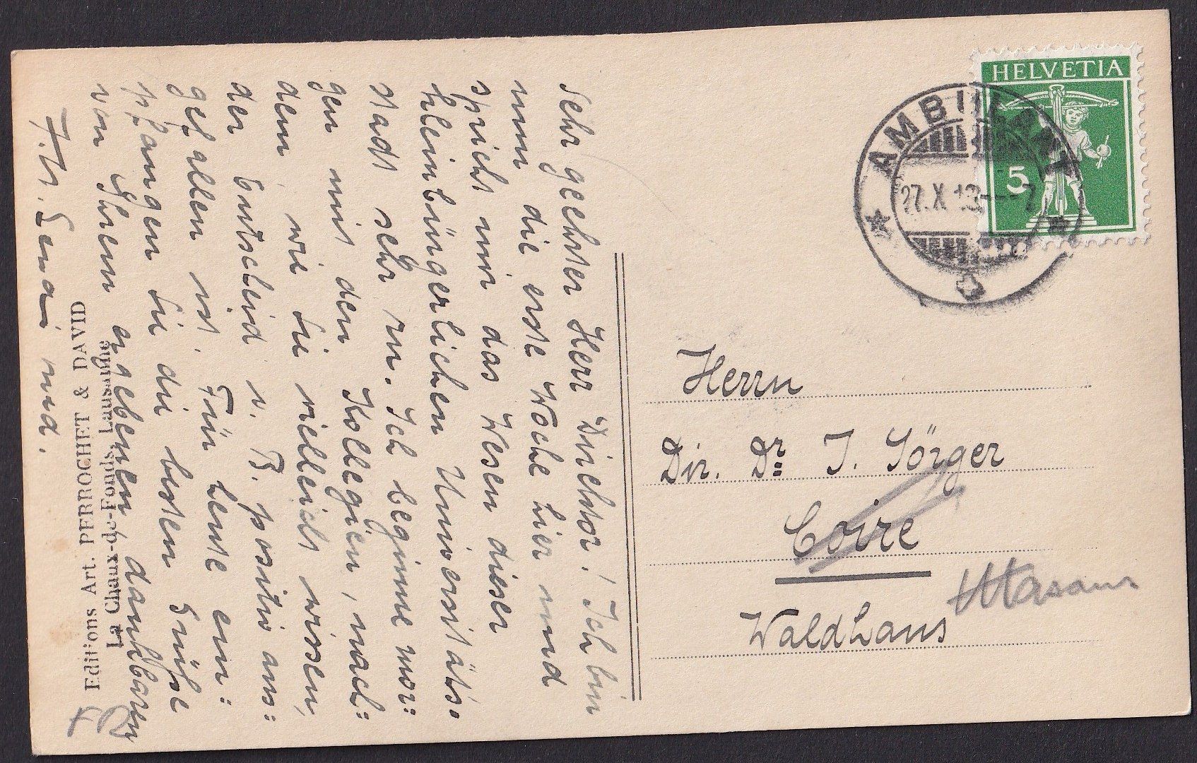 Cartoline postali: Fribourg Vue générale – Usato da Olten venduto da clotaldi 1