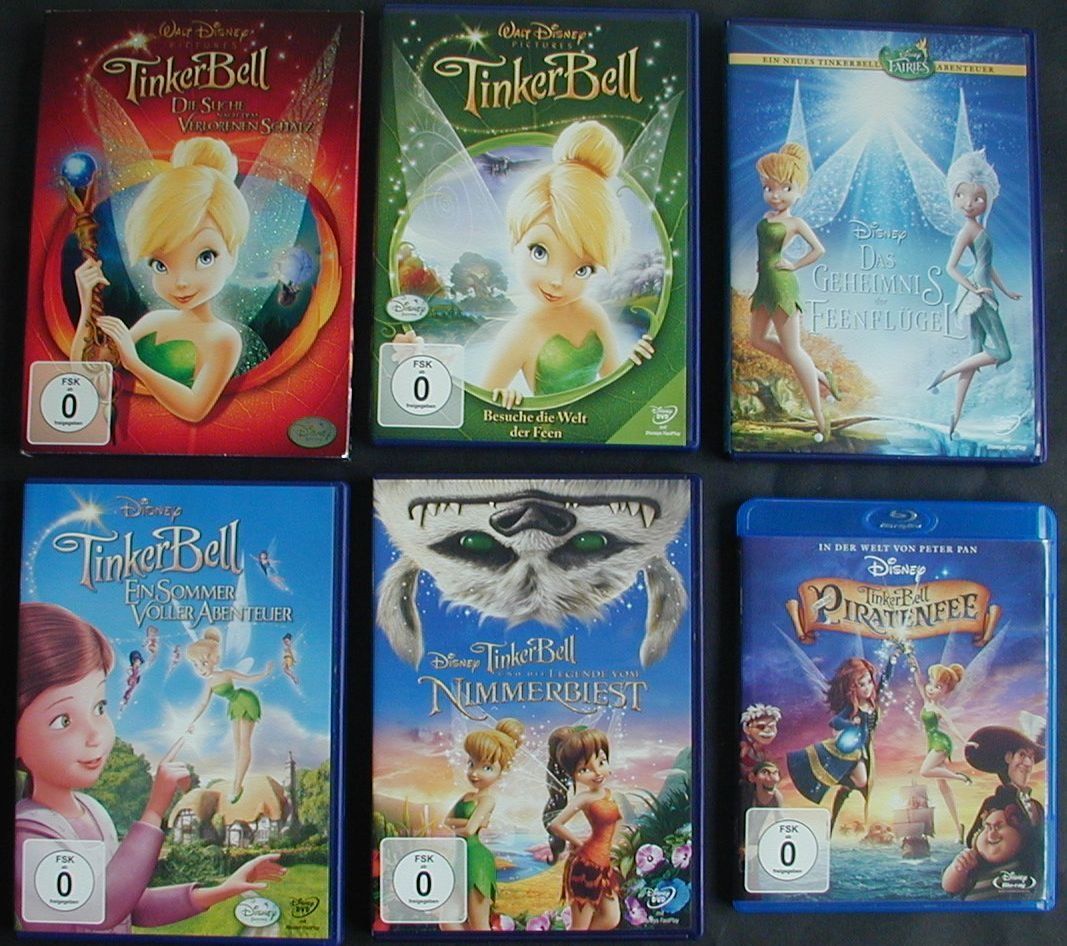 Alle DVDs: 6 DVD: Walt Disneys TINKERBELL, ab 0 Jahren – Gebraucht aus Zürich von Vinyl