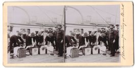 Stereo-Fotografie Matrosen der SMS Blüc