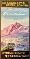 Flyer Zentralschweiz – Nordostschweiz. Direkte Linie. 1962
