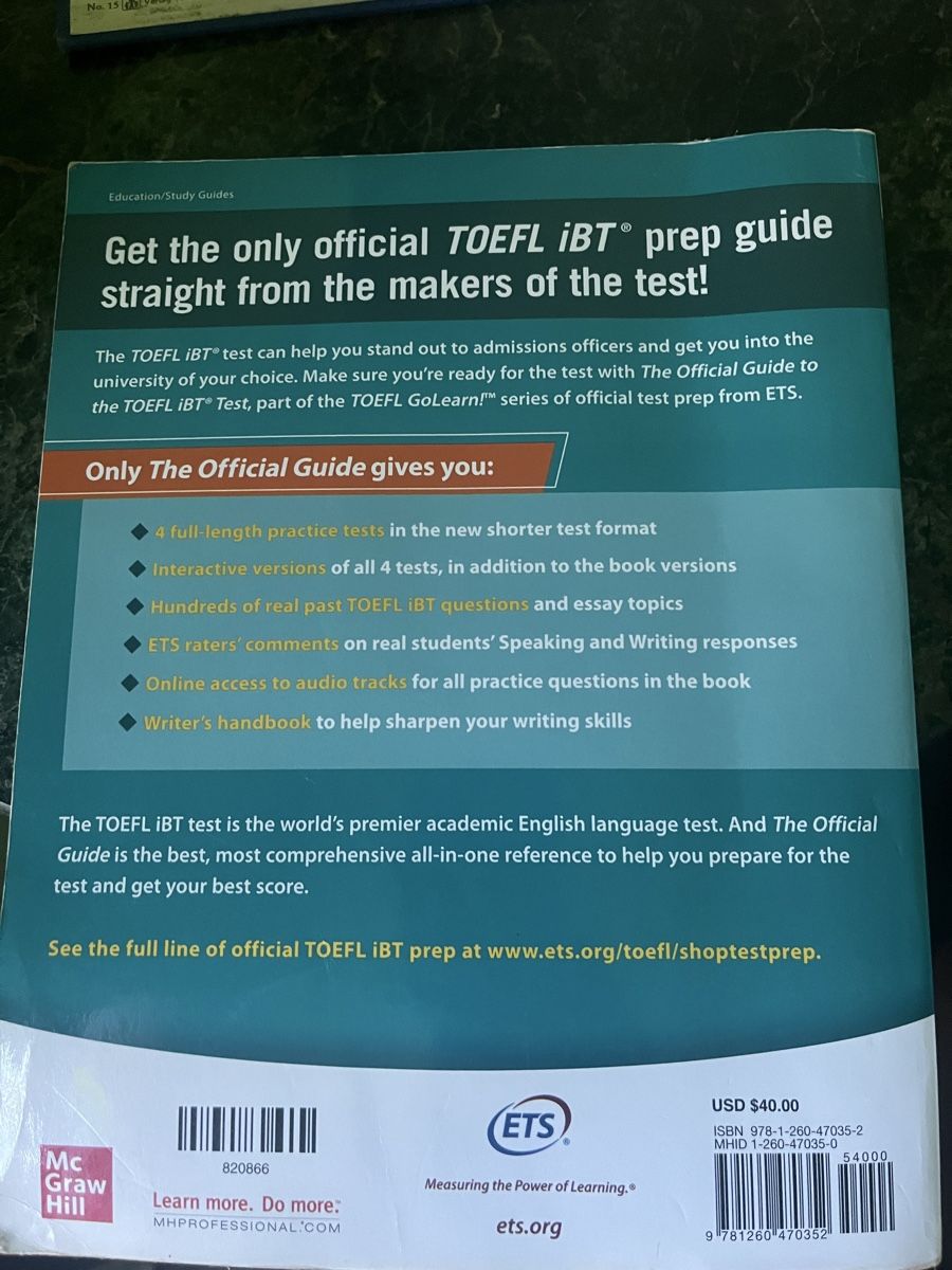 Libri: Official Guide to the TOEFL iBT  Edition – Nuovo (secondo la descrizione) da Mühlethal venduto da gre_c2ql 1