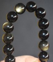 Armband K-1047 – Golden Obsidian – elastisch