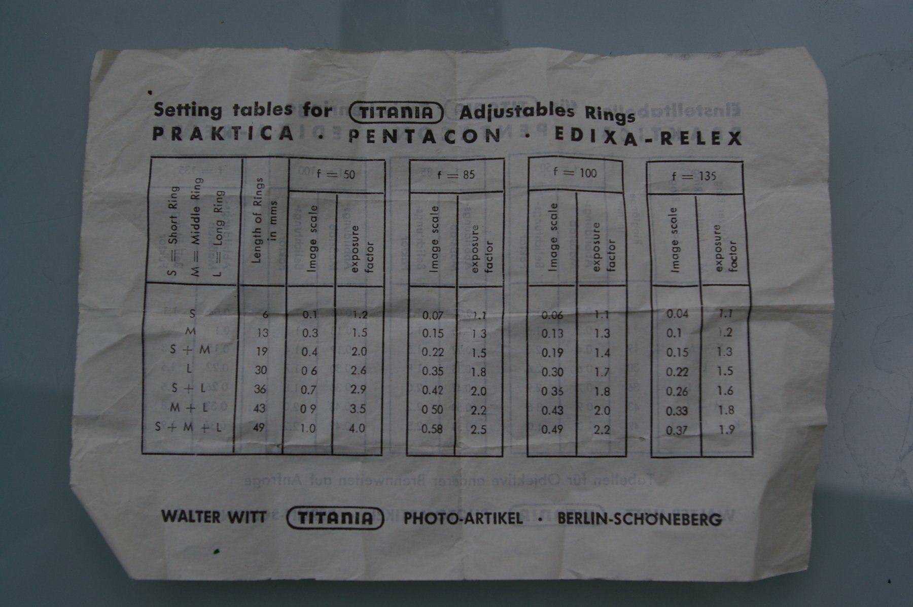 Objectifs: antikes 2-teiliges Zwischenring Set – Neuf (Voir description) à Niederurnen par mowgli_1963 3