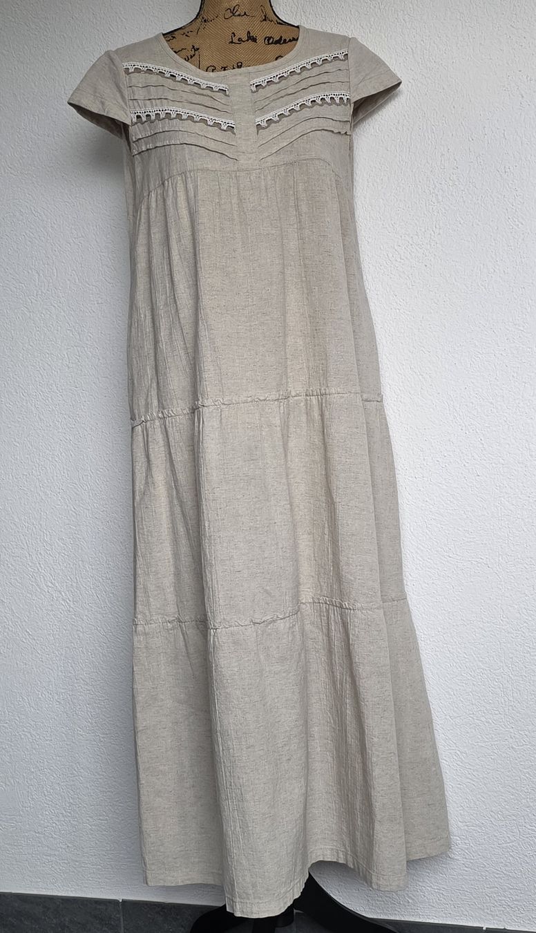 Kleider: Wunderschöne Leinen  Maxikleid  mit Spitze, Grösse S Neu ! – Neu (gemäss Beschreibung) aus Rheinsulz von Gilea 1