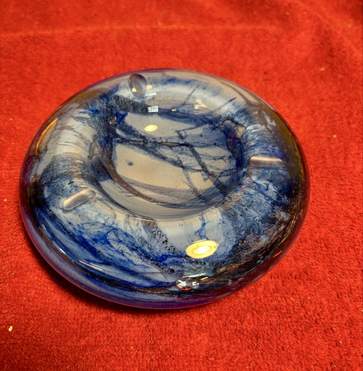 Murano Portacenere: Aschenbecher Glas blau vermutlich Murano – Usato da Hindelbank venduto da brm_72zv 2