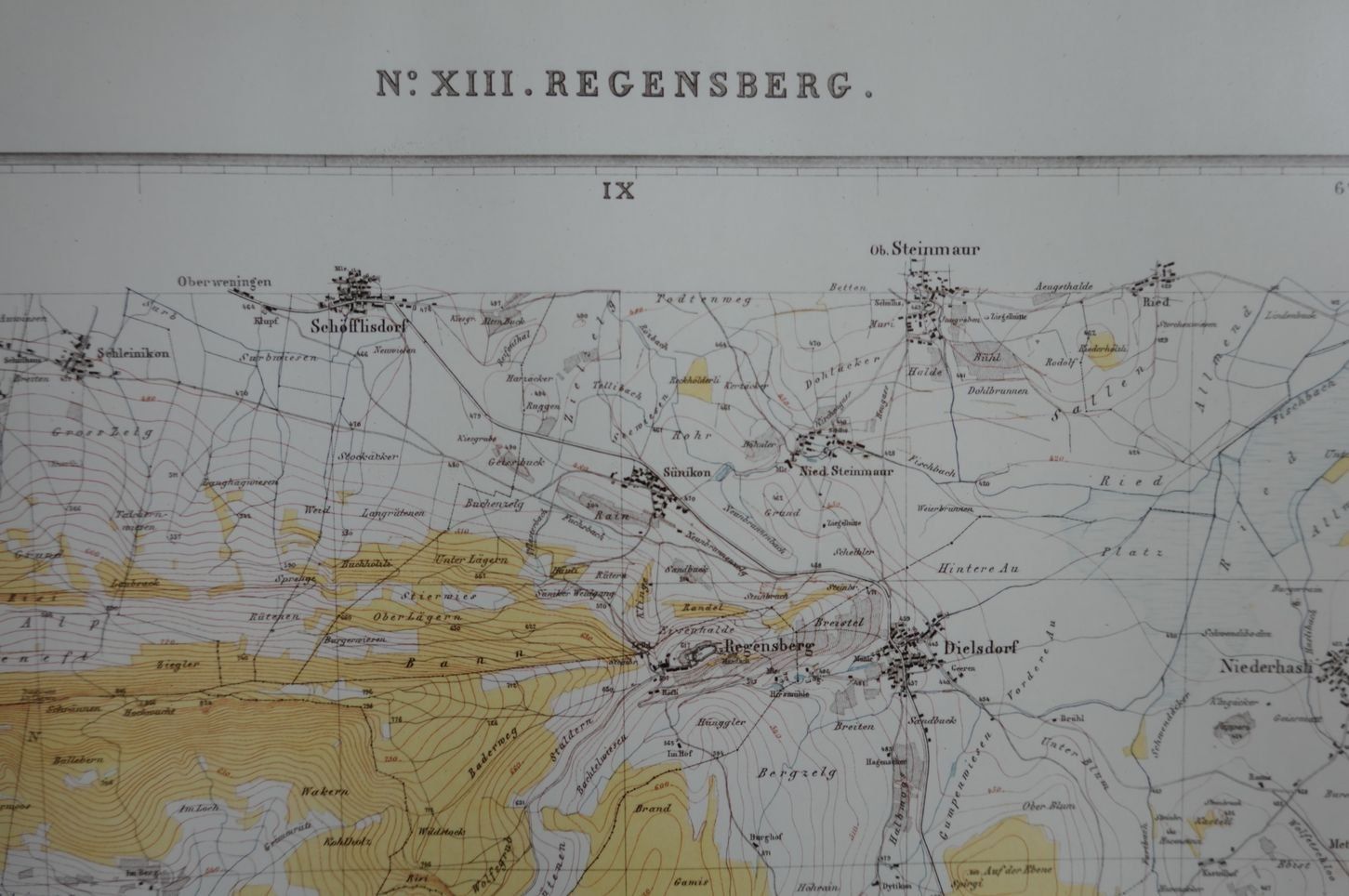 Cartine & Atlanti: Regensberg, Siegfriedkarte von 1881 – Nuovo (secondo la descrizione) da Dielsdorf venduto da bonambler 1