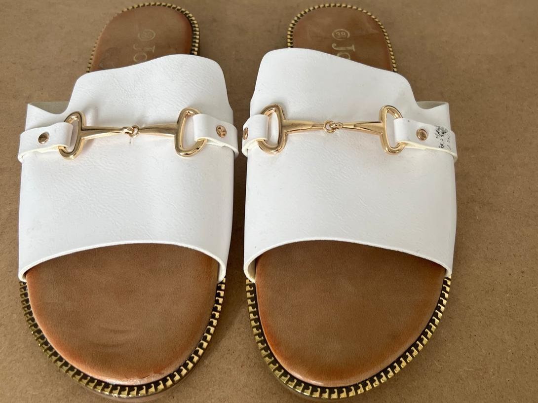 Scarpe da donna: Damensandalen weiss Gr. 38 – Nuovo (secondo la descrizione) da Emmen venduto da IMV-Liquidationen