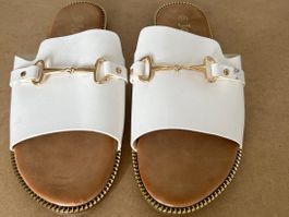 Damensandalen weiss Gr. 38