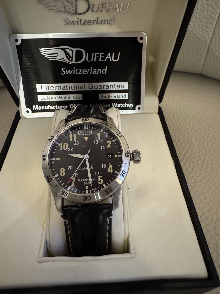 Uhren: Dufau Pilot's Watch Douglas DC-3 Automatic mit Box – Gebraucht aus Montévraz von W1965 2