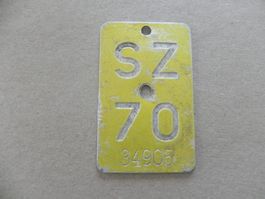 Mofa Nummer Töffli Puch SZ 70 Schwyz 1970 Geschenk