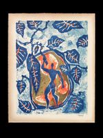 Jean Lurçat. Homme au Feuillage. Lithographie. Handsigniert.