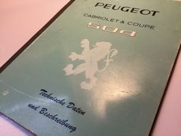 Buch Technische Daten "PEUGEOT 504 CABRIO/COUPE“ Original