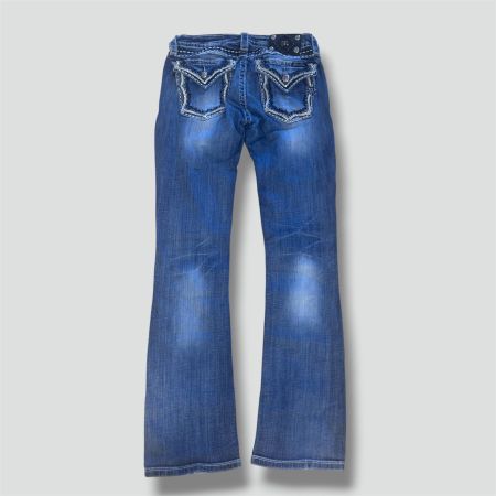 Miss Me ripped bootcut jeans reworked y2k damen hose wideleg