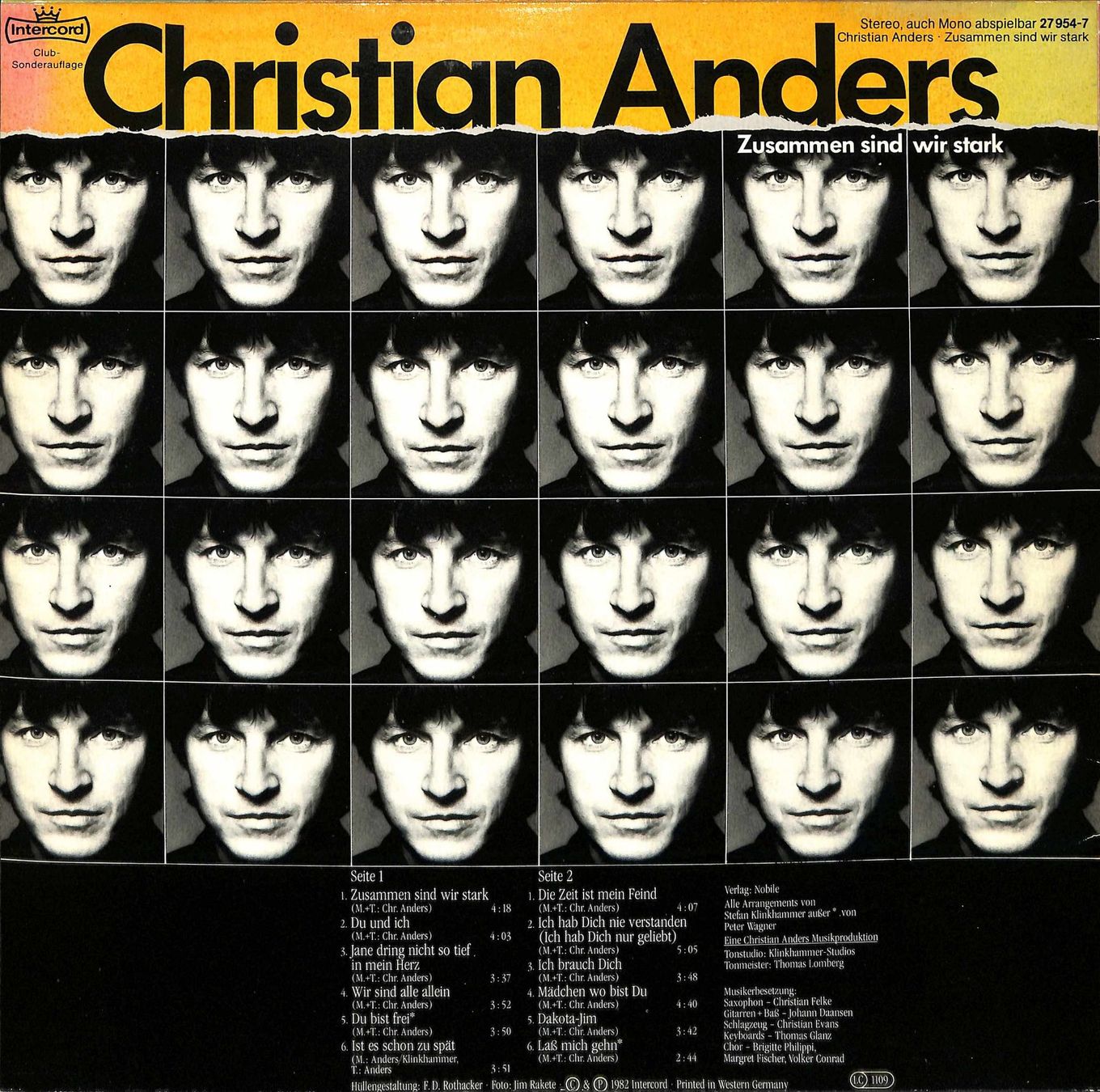 Dischi in vinile: LP: Christian Anders - Zusammen sind wir stark. – Usato da Trimmis venduto da Dres2 1