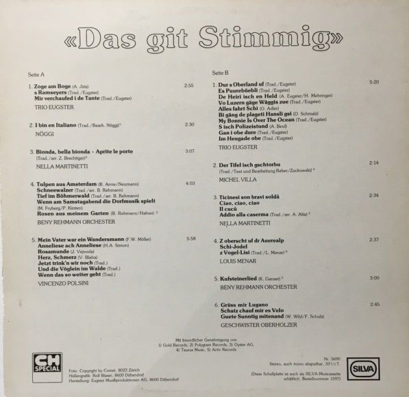 Vinyles: Das git Stimmig (LP) – D'occasion à Grüningen par azulmarron 1