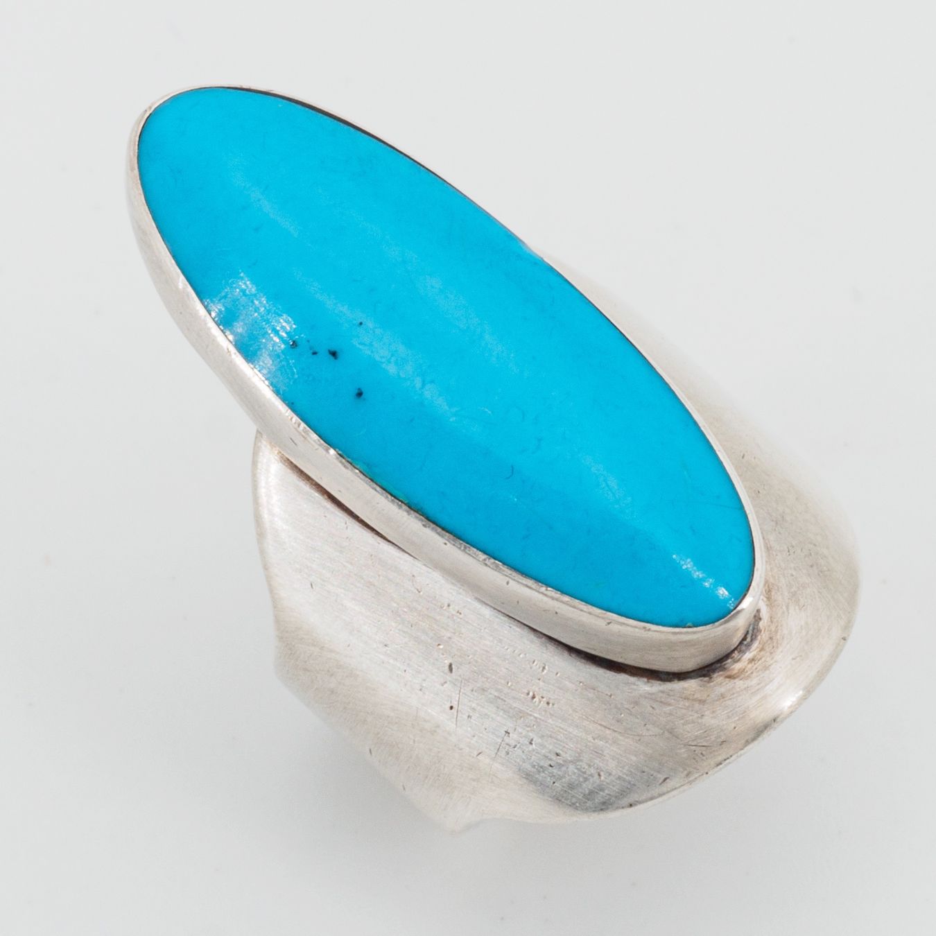 Bagues: Vintage Statement Ring; 925 Silber mit Türkis-Cabochon – D'occasion à Zürich par nostalgic_treasures 2