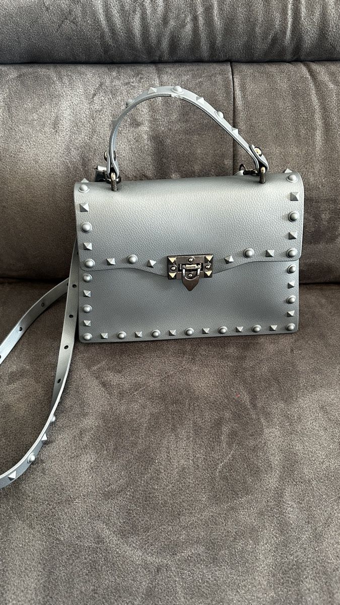 Borse da donna: Graue Handtasche mit Nieten, neu! – Nuovo (secondo la descrizione) da Winterthur venduto da -BeHappy24- 6