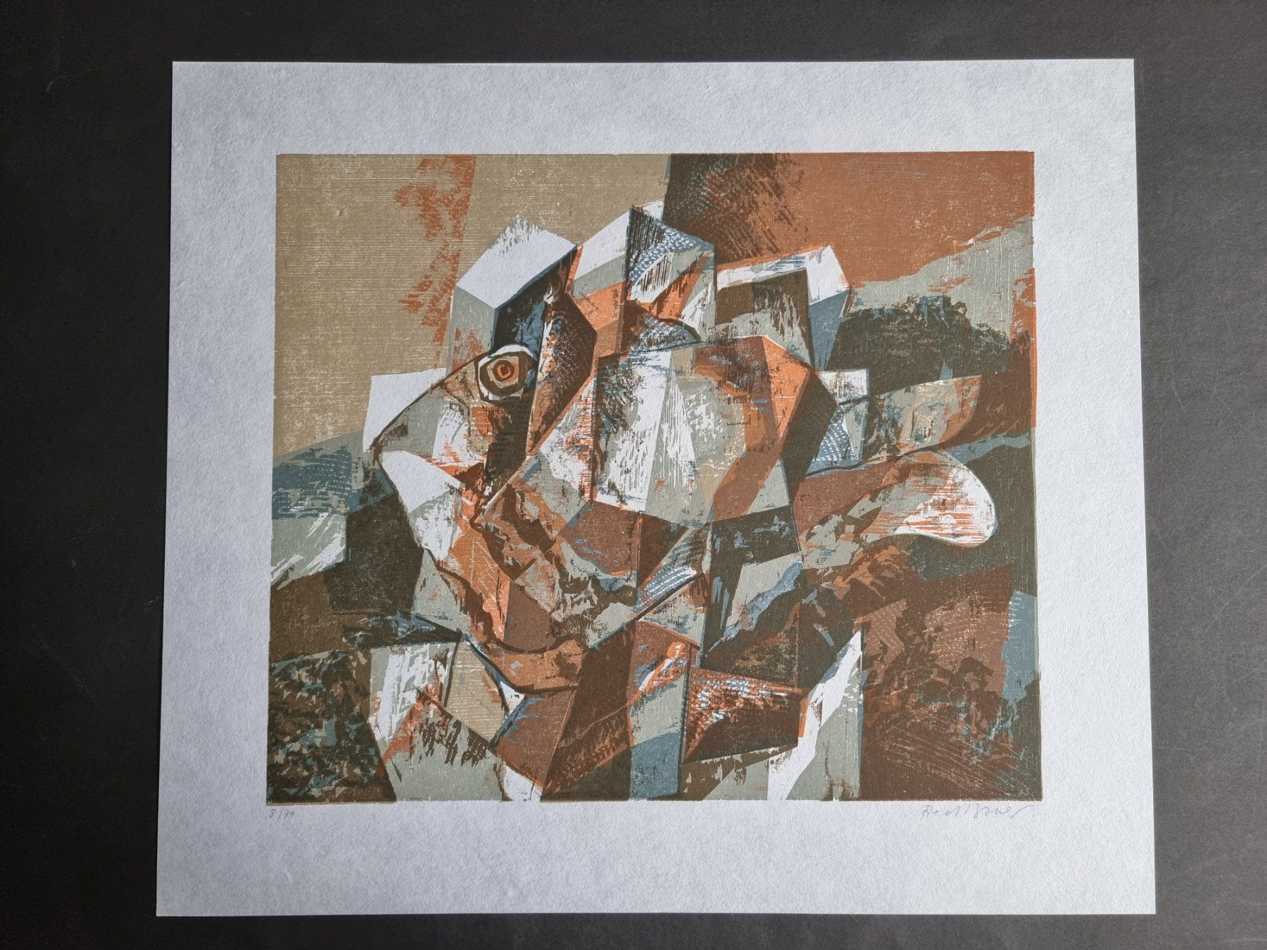 Holzschnitte: FRED BAUER FARB-HOLZSCHNITT SIGNIERT NUMMERIERT – Gebraucht aus Gersau von grafik-kunst 2