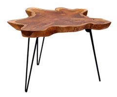 Klapptisch Teakholz Metallgestell Beistelltisch Teak Tisch