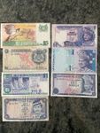 Banknoten Singapur, Malaysia, Brunei