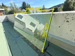 Doppelglas 2090x900mm ESG VSG Dicke 25mm guter Zustand