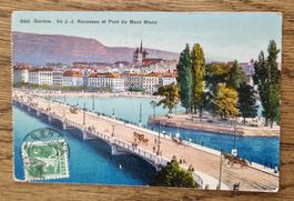 Genève, Tram, Pferdekutsche 1913, n. Frankreich