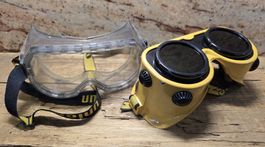 Schutzbrillen Set gelb und transparent guter Zustand