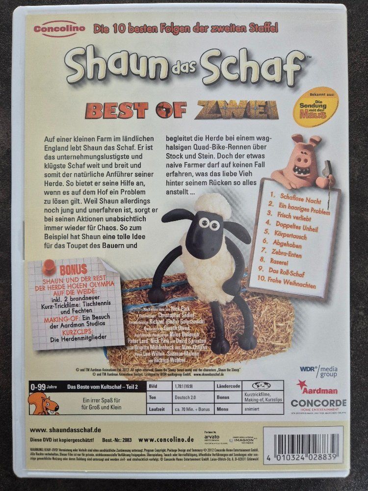 Tutti i DVDs: 2 DVD Shaun das Schaf – Usato da Buttisholz venduto da sico20 4