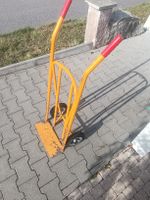 Sackkarre Stahl gelb mit zwei Rädern gebrauchter Zustand
