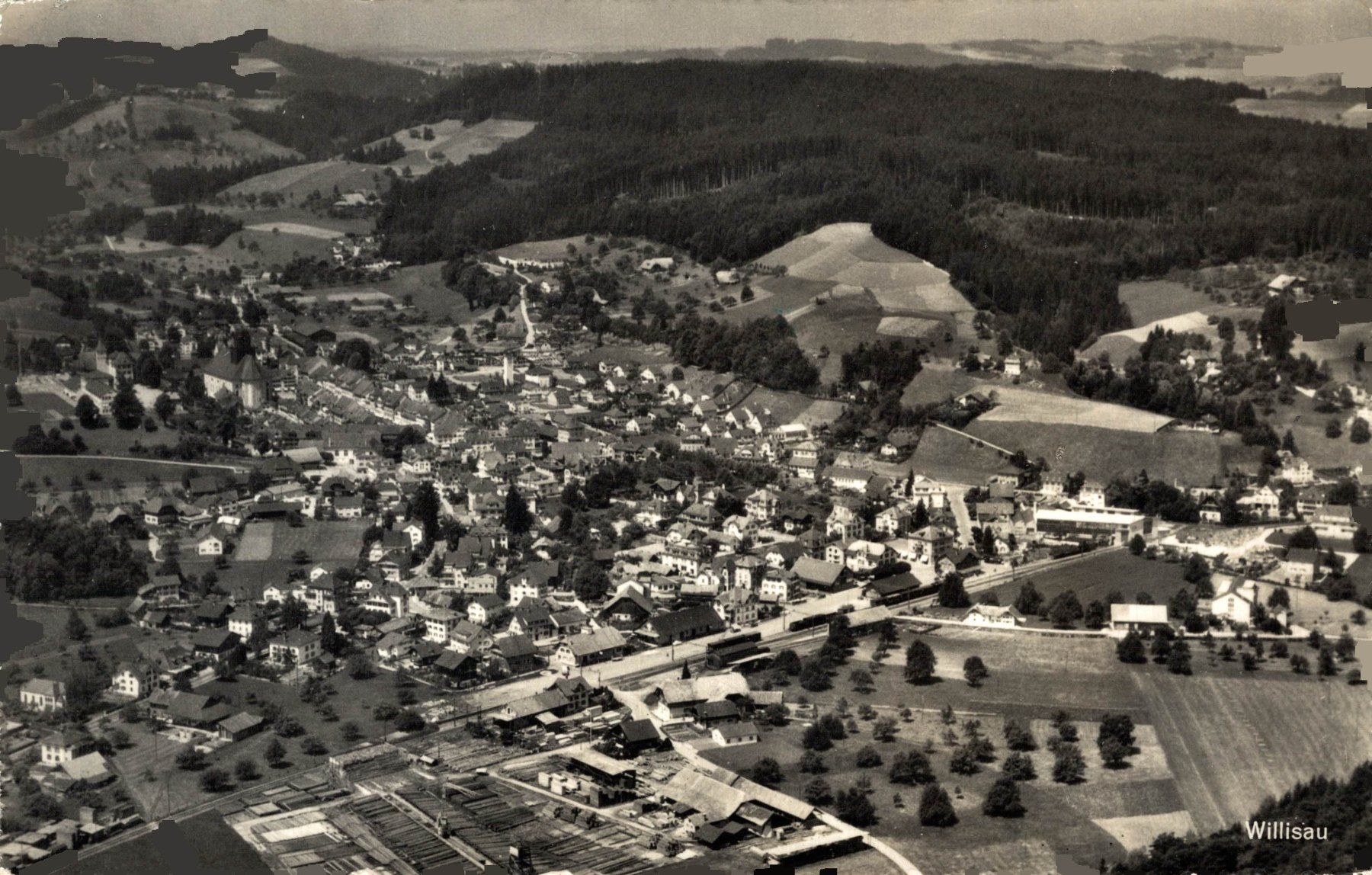 Cartoline postali: Flugaufnahme Willisau – Usato da Bronschhofen venduto da Astore