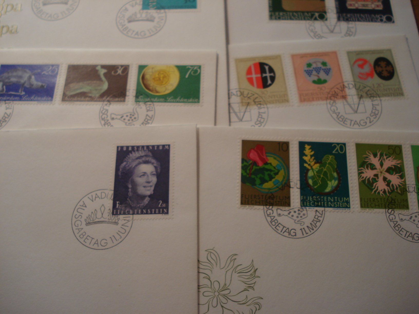 Tous les timbres: Liechtenstein 8 FDC 1971 – D'occasion à Niederwil AG par morostahu