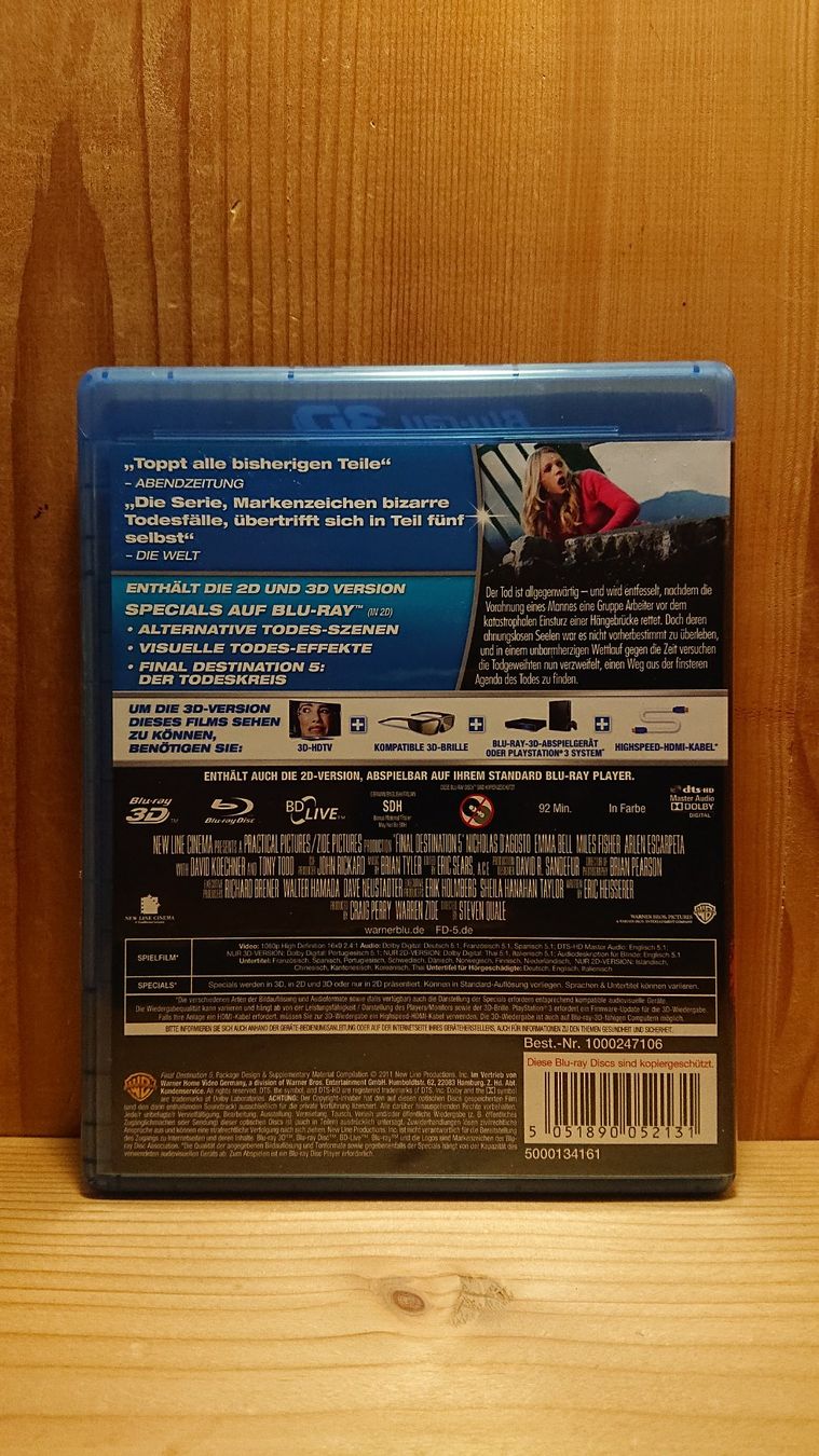 Tutti i DVDs: FINAL DESTINATION 4 und 5 in 3D und 2D Blu-Ray – Usato da Wilderswil venduto da Exebub 4
