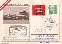 Erstflug AUA Stuttgart - Wien 1958