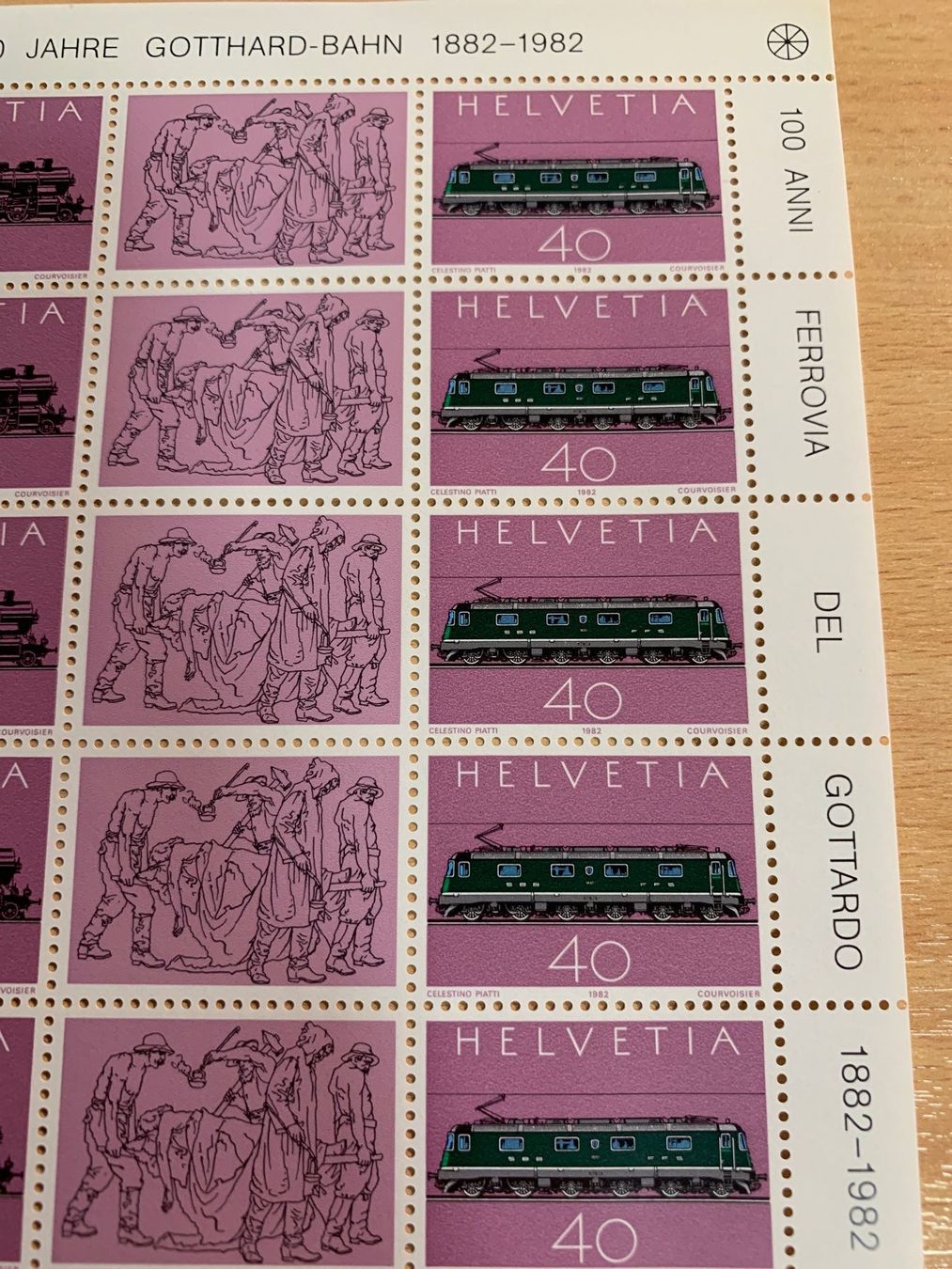 Alle Briefmarken: Gotthard Bahn 100 Jahre Briefmarken 1882-1982 – Neu (gemäss Beschreibung) aus Ibach von lisch3 2