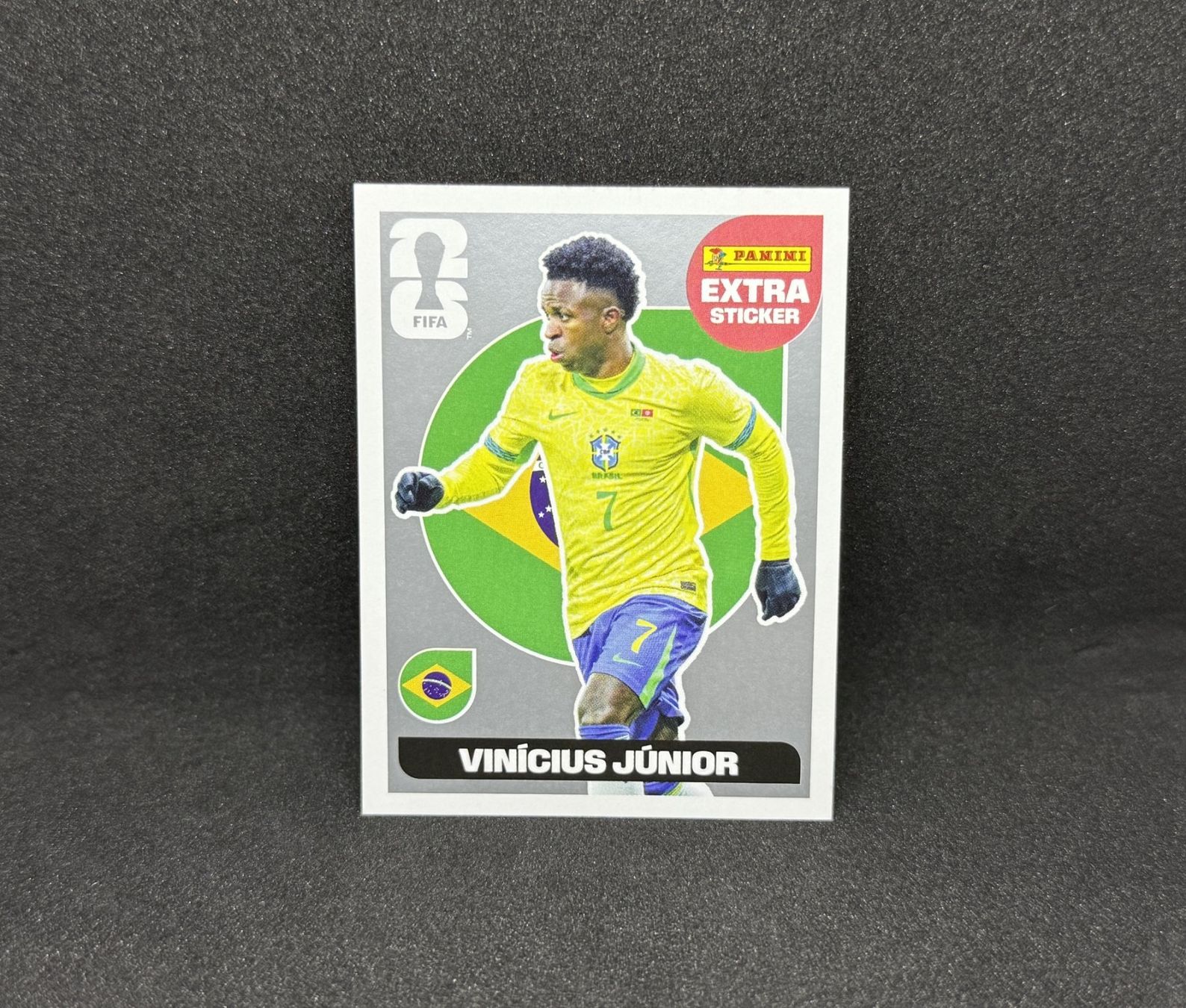 Panini Sammelbilder & Trading cards: Vinicius Junior Panini 2026 Extra Sticker Silver Argent RARE – Neu (gemäss Beschreibung) aus Blonay von DeckZone