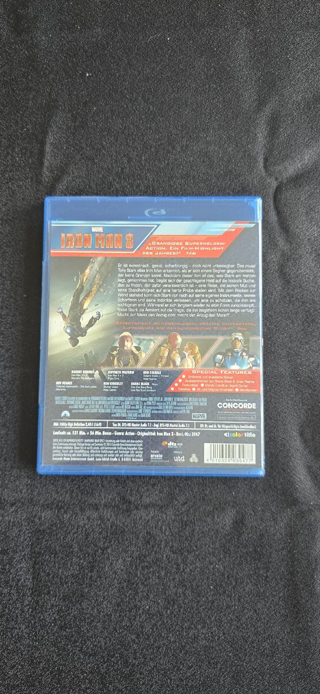 Tutti i DVDs: Iron Man 3 - Blu-ray - Superhelden Action! – Usato da Doppleschwand venduto da Bennox94 1