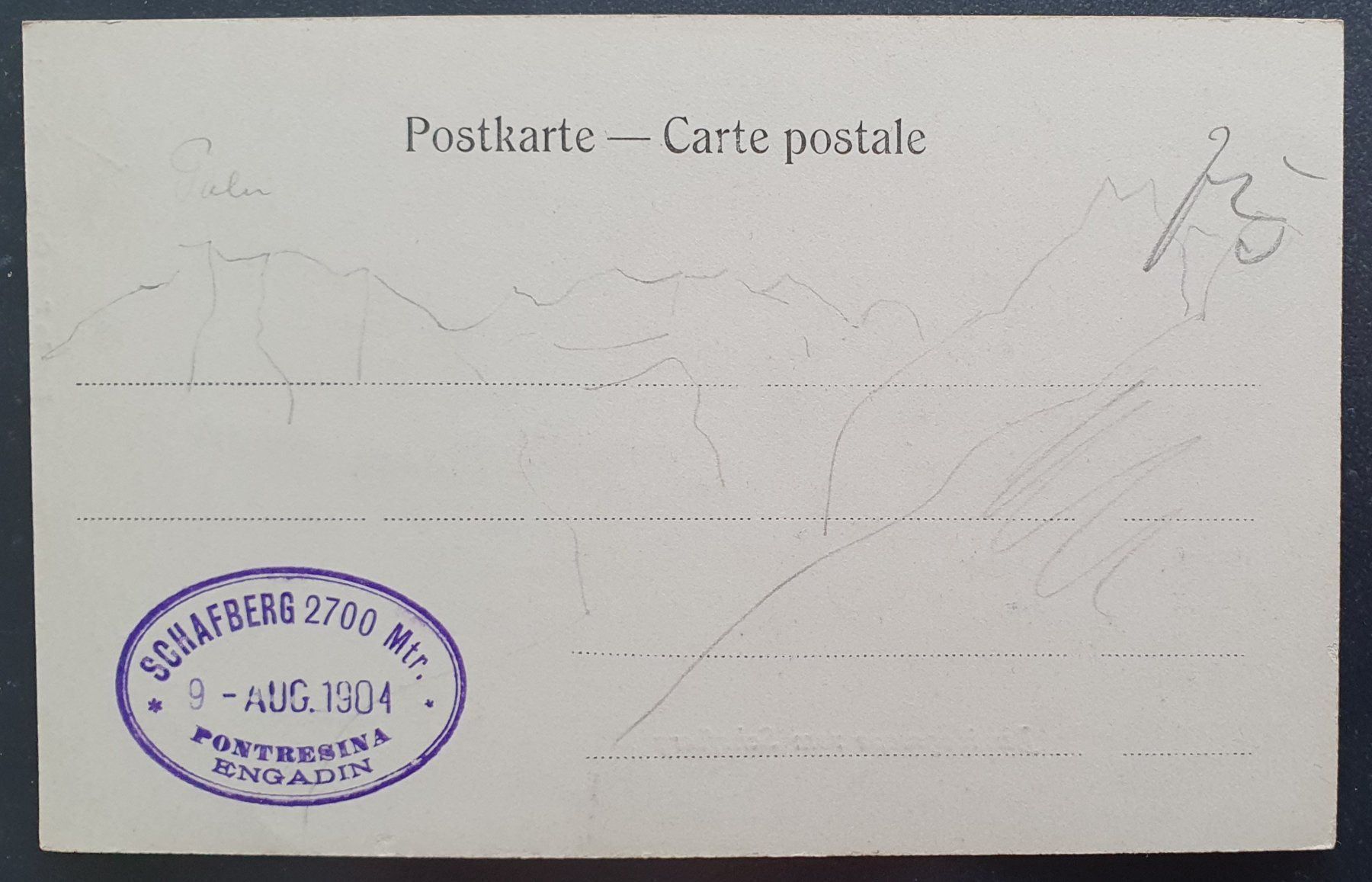 Cartoline postali: Berninagruppe mit Schafberg 1904 – Usato da Kreuzlingen venduto da Rschweiz1 1