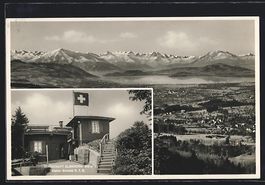 Sihlwald, Bergwirtschaft Albishorn, Pano
