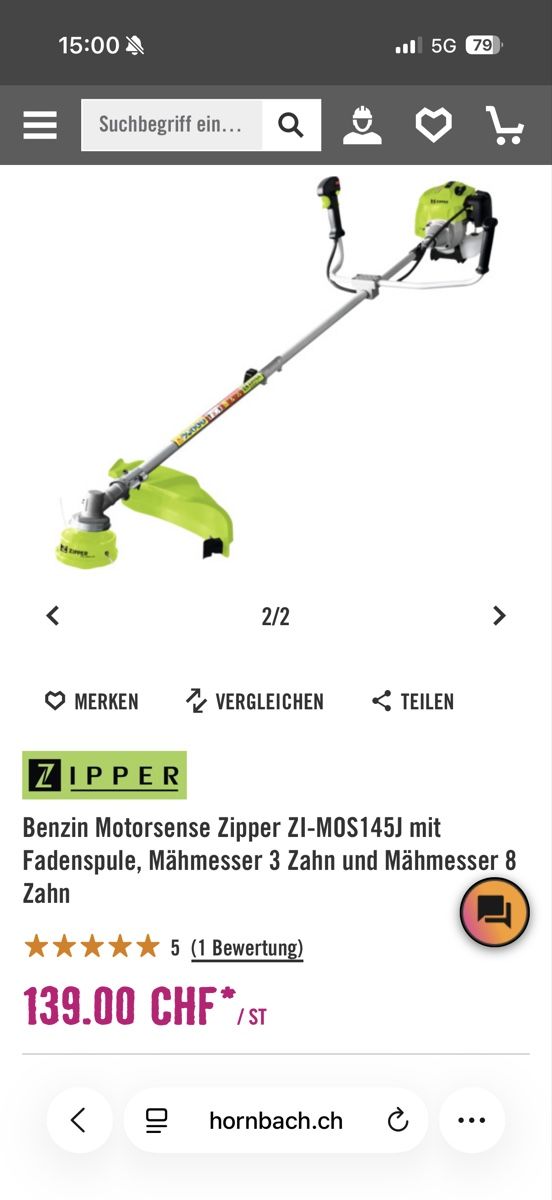 Tutti gli attrezzi: Motorsense MOS145J Zipper – Nuovo (secondo la descrizione) da Russikon venduto da gianireloop 2