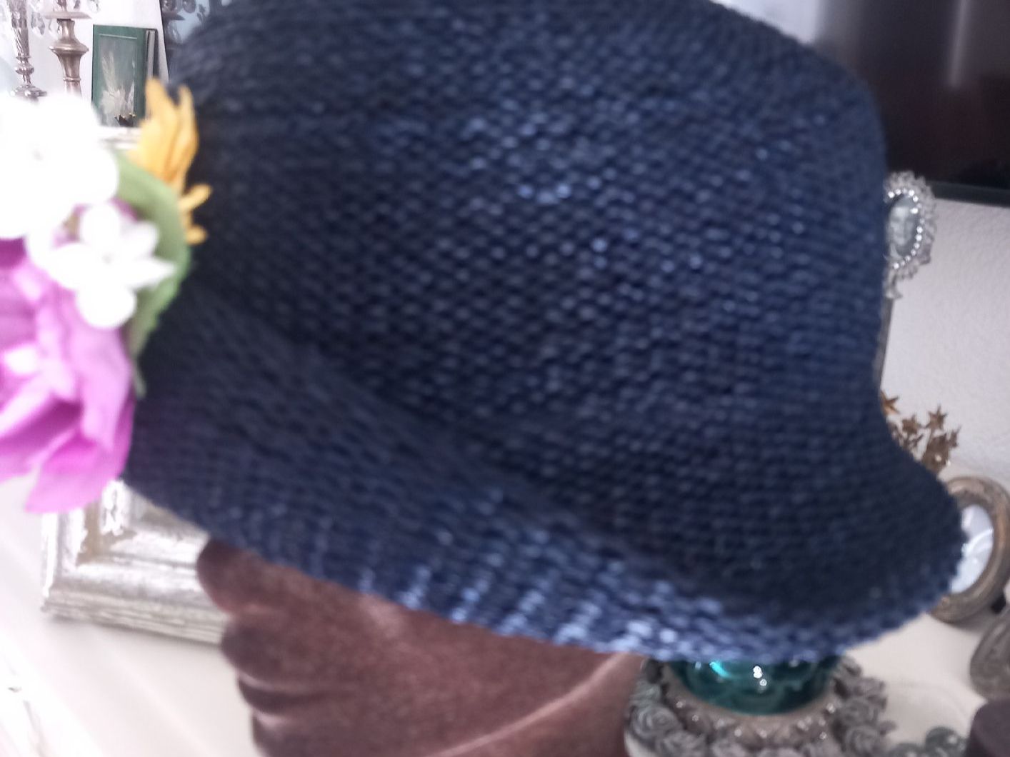 Copricapi, berretti & cappellini: Cooler Marine Blauer Sommerhut/Vintage – Usato da Aegerten venduto da gismolini 1