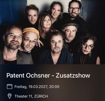 Patent Ochsner Konzert, Samstag Zürich 1. Kategorie