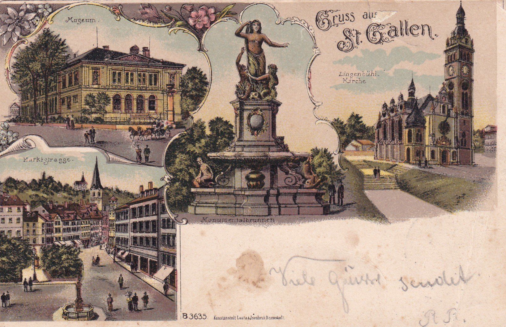 Cartes postales: Gruss aus St. Gallen – Défectueux à Cormoret par Pascalll2001