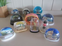 11 X  Schneekugeln  Alt Sehr Selten  Snowdomes Snowglobes