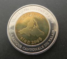 Wallis Valais 1 Farinet 1999 Olympia Sion 2006 - 10 Francs