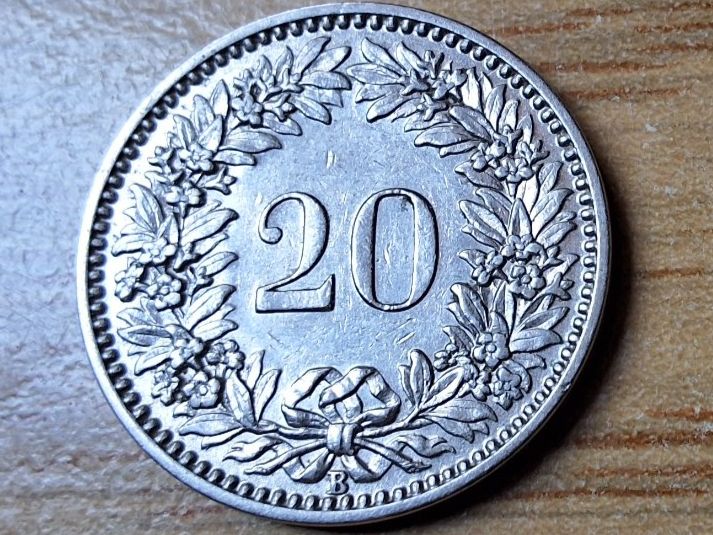 Tutti le monete: 20 Rappen 1912 - sehr schön! – Usato da Münchenstein venduto da purbach1 5