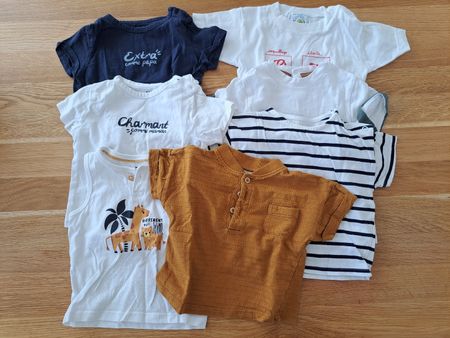 lot de 7 t shirts taille 62/68