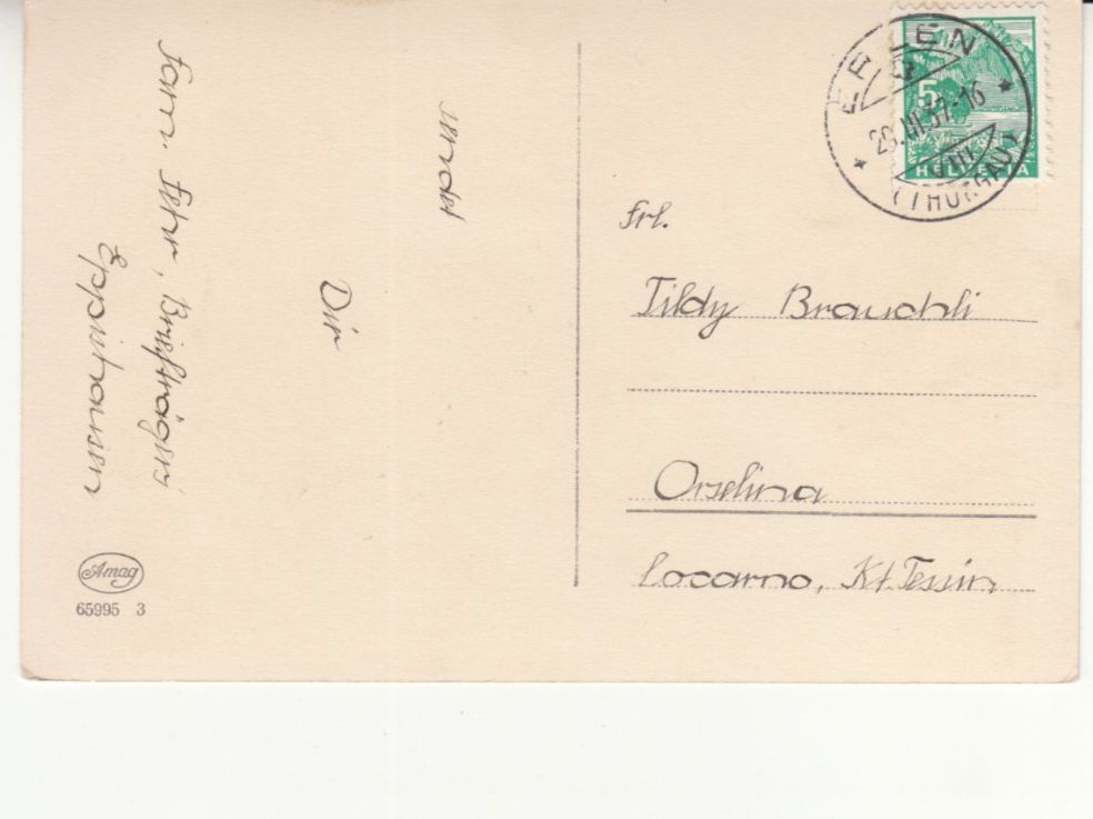 Ansichtskarten: Glückwunschkarte 1937 – Gebraucht aus Bürglen TG von StampGraf 1